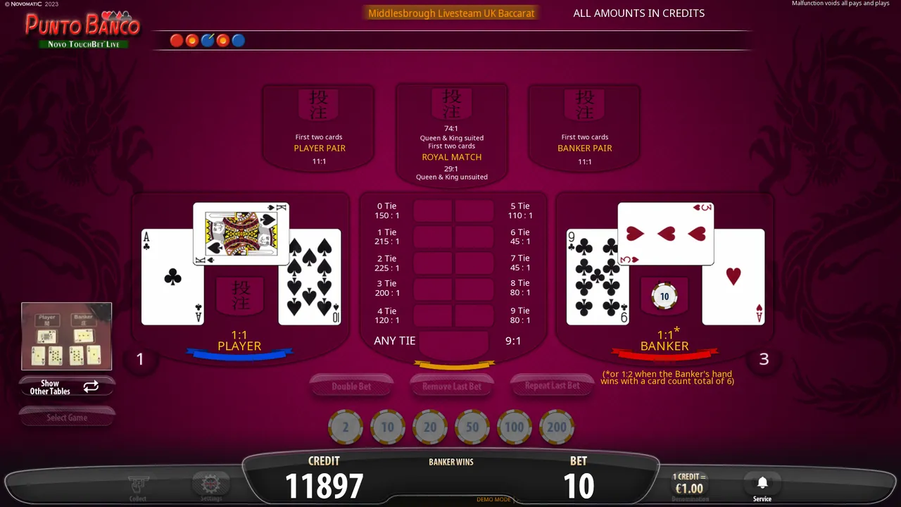 Electronic Baccarat screenshot 9
