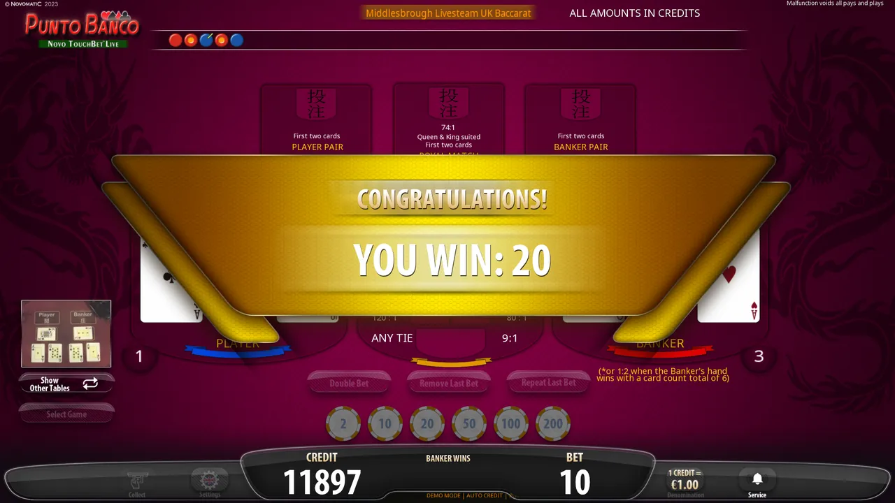 Electronic Baccarat screenshot 10