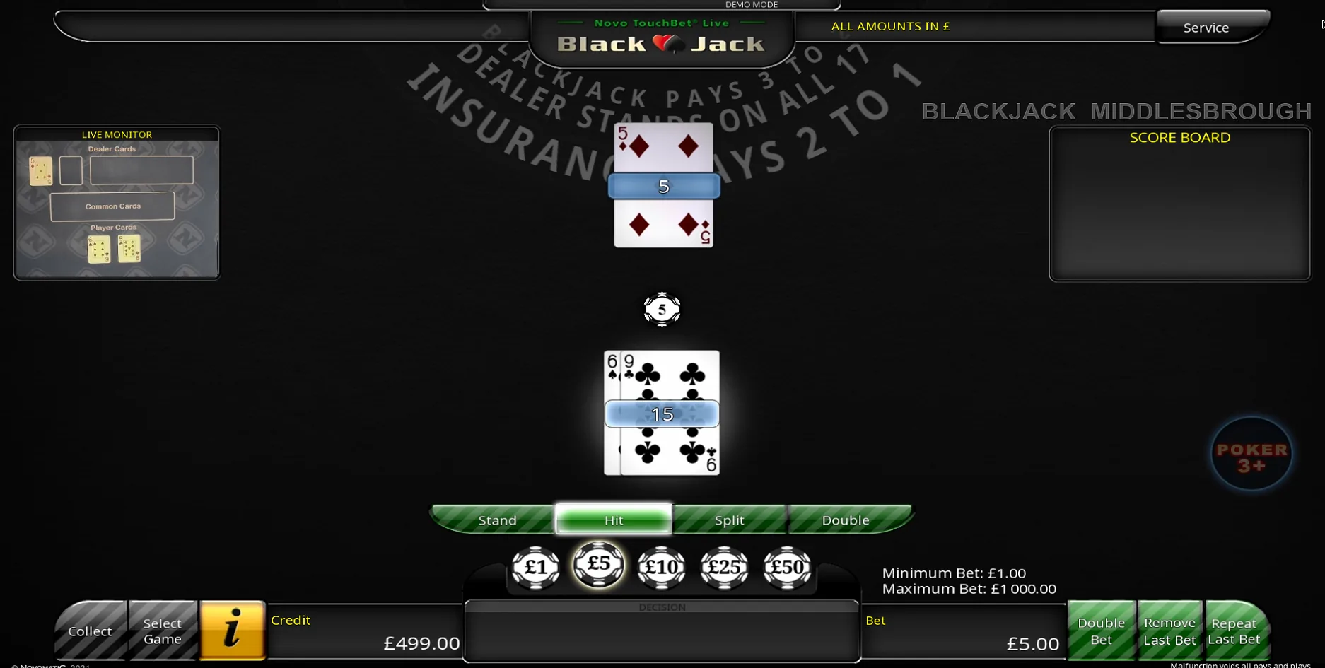 Electronic Blackjack